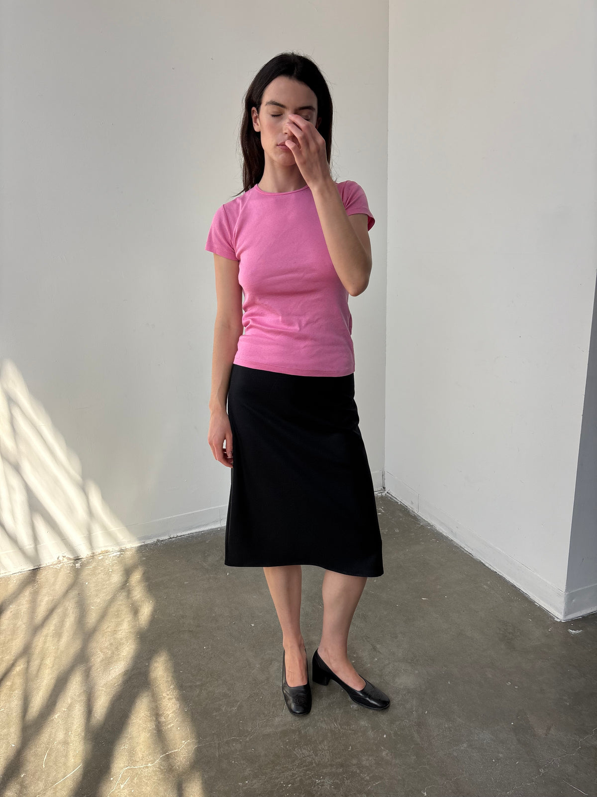 A–Line Wool Skirt - Black