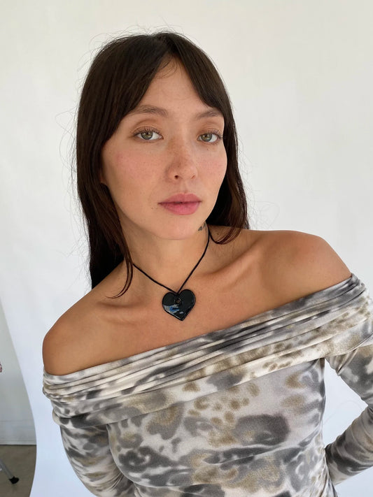 Heart Pendant - Black