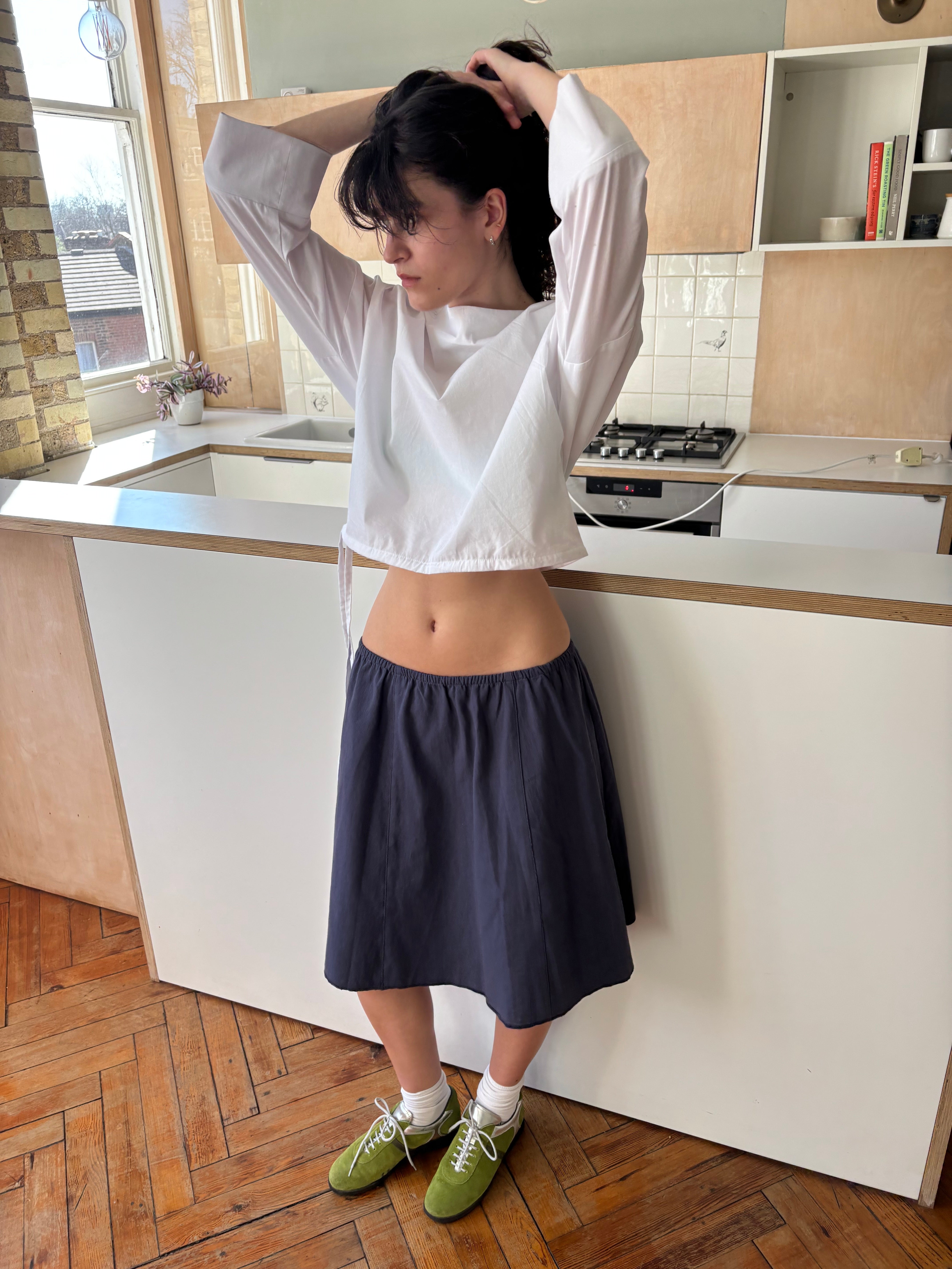 Panel Skirt - Navy – Brooke Callahan