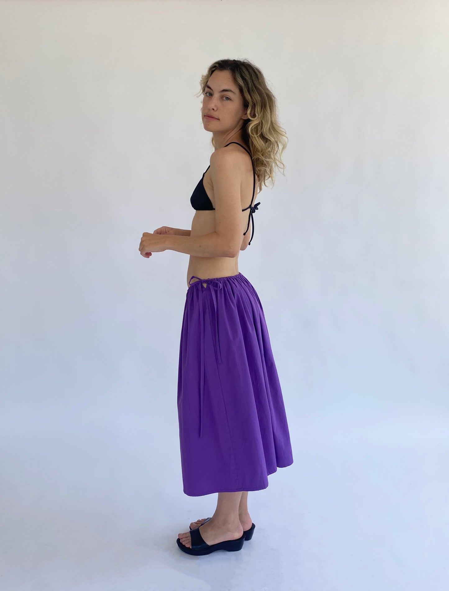 Tie Skirt - Purple
