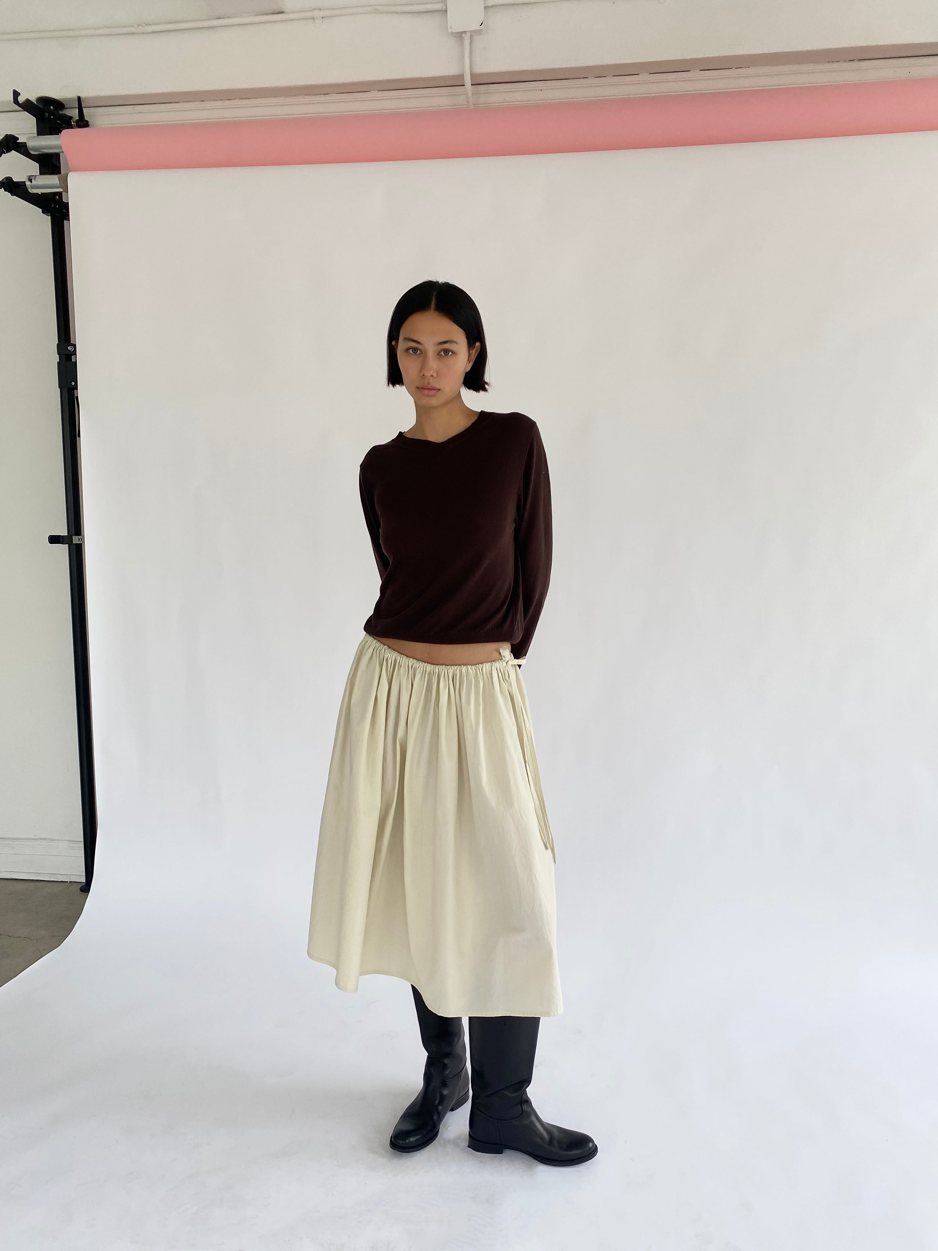 Tie Skirt - Rice – Brooke Callahan