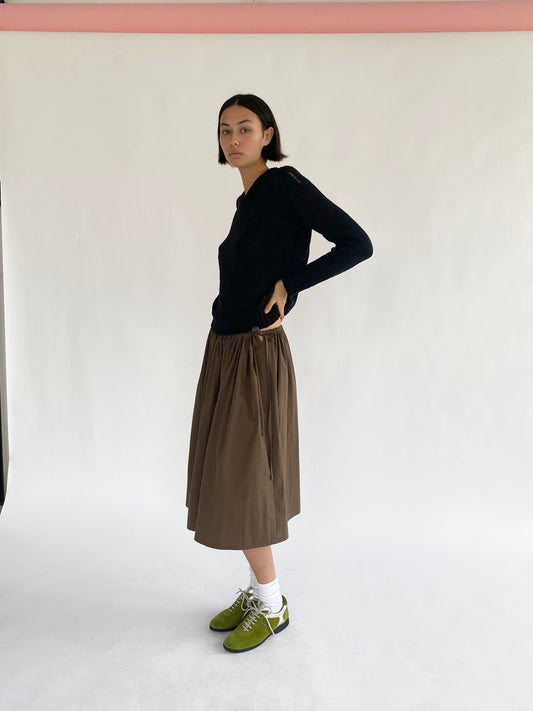 Tie Skirt - Chocolate