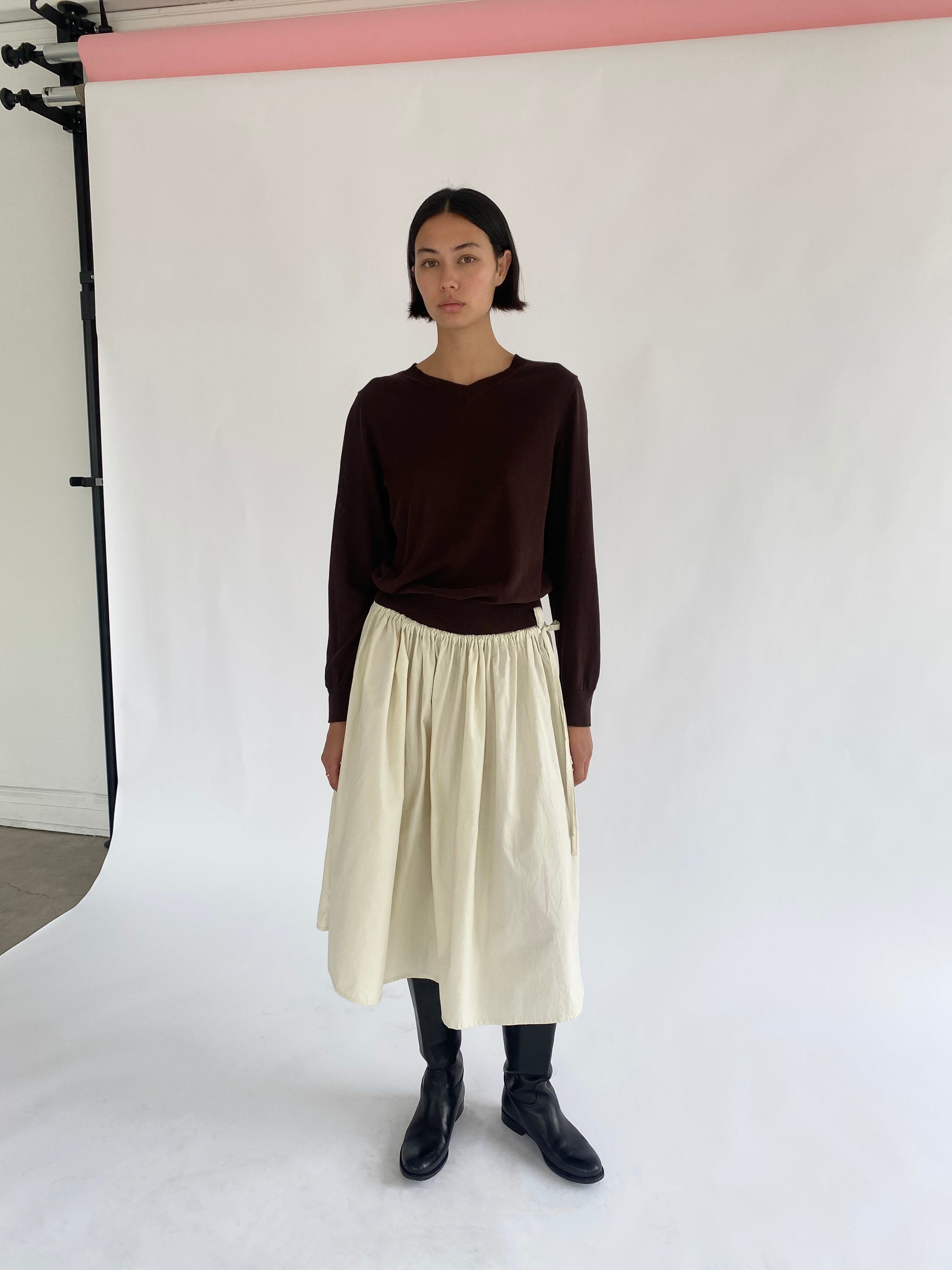 Tie Skirt - Rice – Brooke Callahan