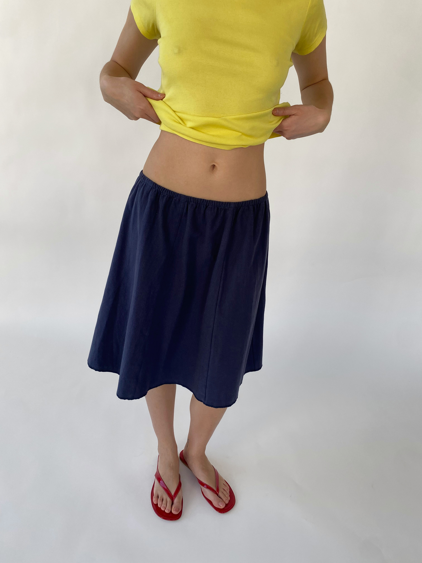 Panel Skirt - Navy